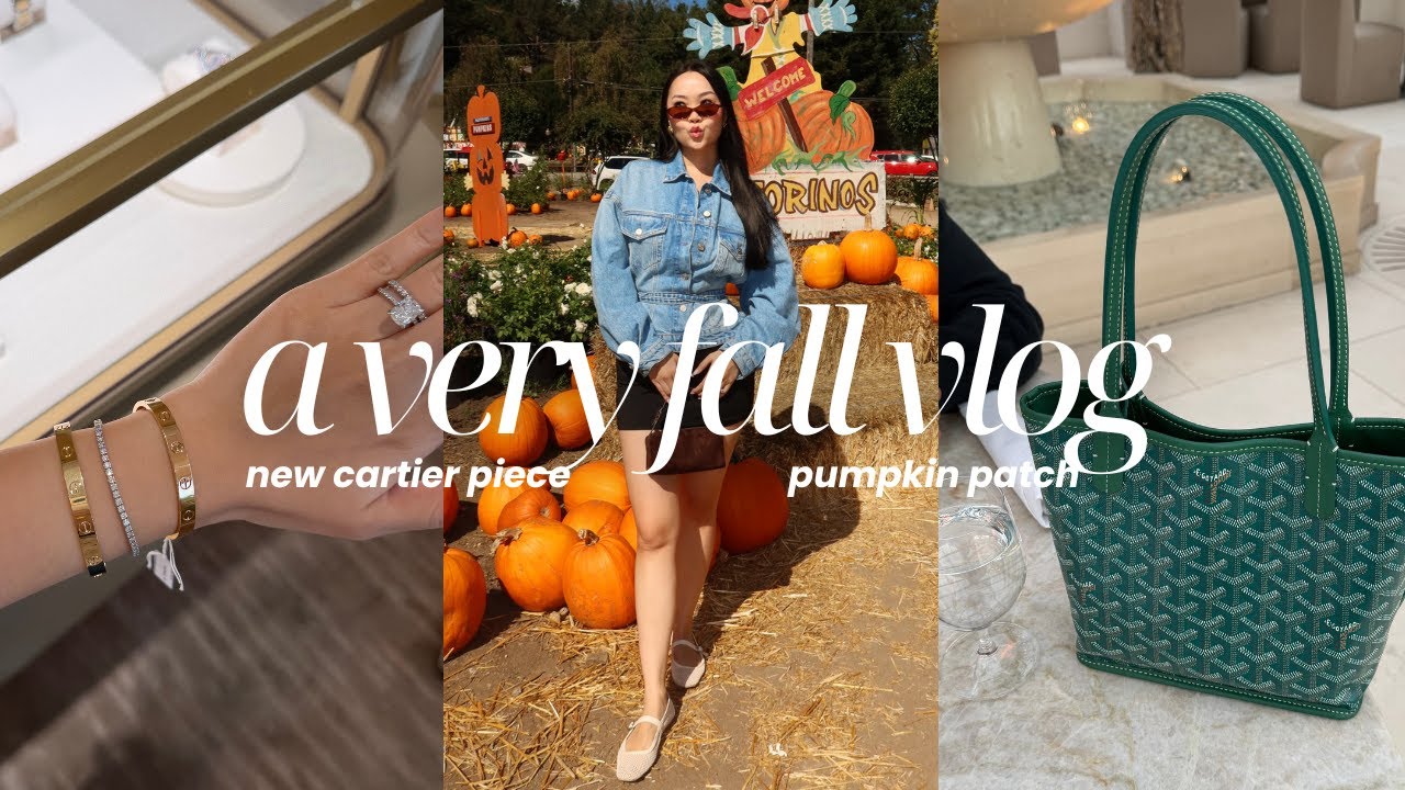fall vlog | new Cartier love bracelet, pumpkin patch date, realistic what I eat in a day!