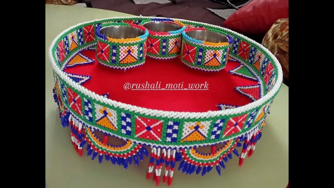 How to make Motiwork pooja thali😍
