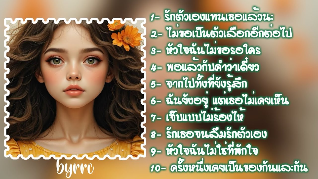 [Lyric] รักตัวเองแทบเธอแล้วนะ ￼- ครั้งหนึ่งเคยเป็นของกันและกัน 💔| byrrc 
