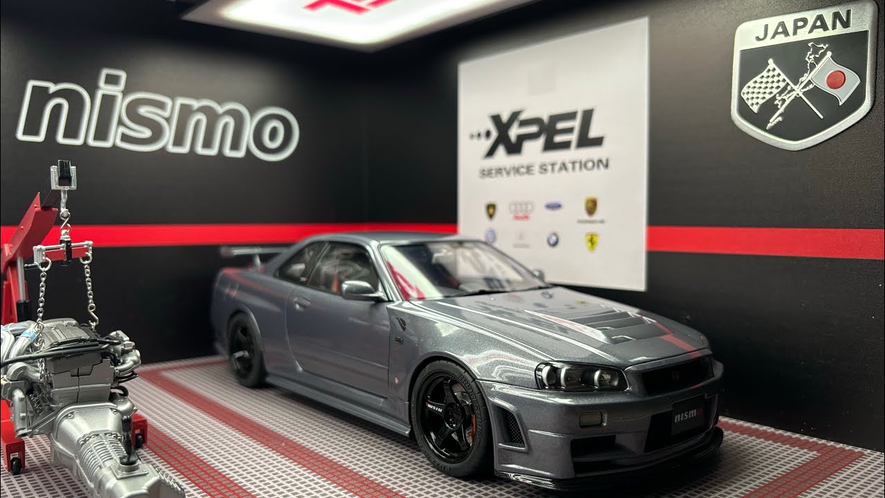 Unboxing Motorhelix Nissan Skyline R34 NISMO CRS 1:18
