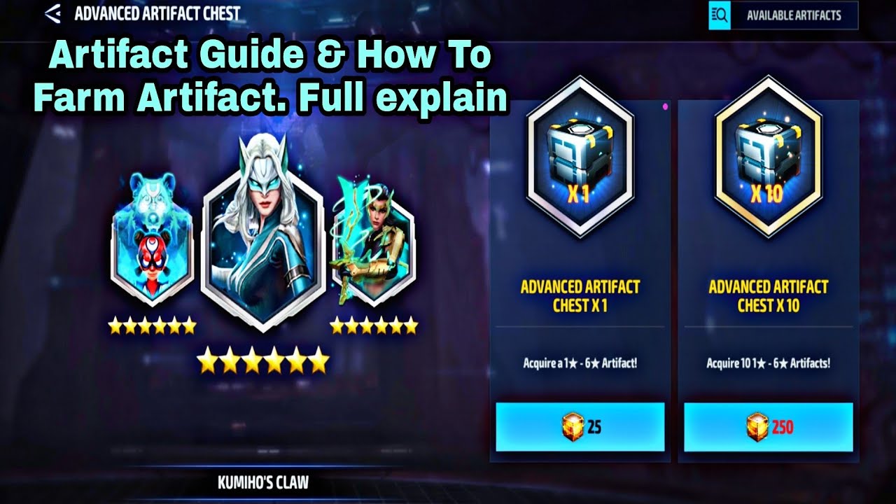 Artifact Guide & How To Farm Artifact - Marvel Future Fight