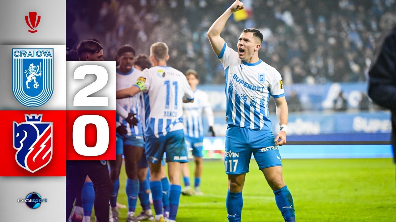 Univ. Craiova - Botoșani 2-0. Victorie clară pentru olteni care au urcat pe primul loc în SuperLiga