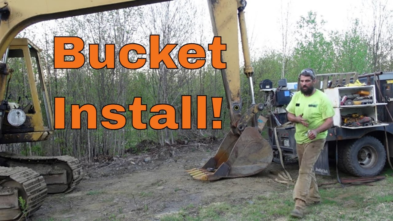 Repaired excavator bucket installation