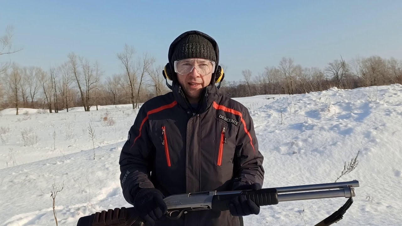 Испытание ружья Хатсан при -20 град. мороза Test of the Turkish gun Hatsan at -20 degrees of frost