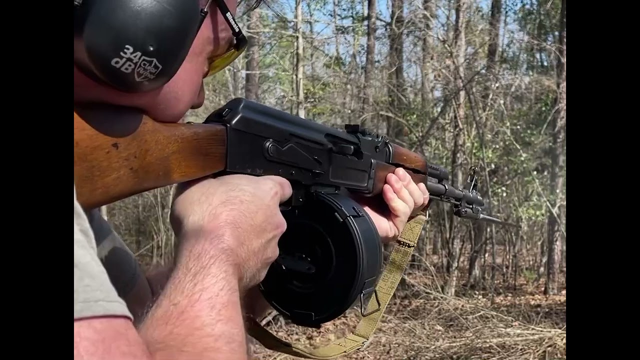 AK-47 Type 56 Full Auto Machine Gun 75Rd Drum