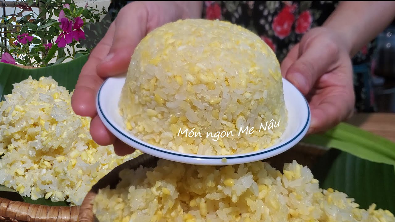 Как приготовить клейкий рис с зеленой фасолью в рисоварке - вкусная еда, которую приготовила моя мам