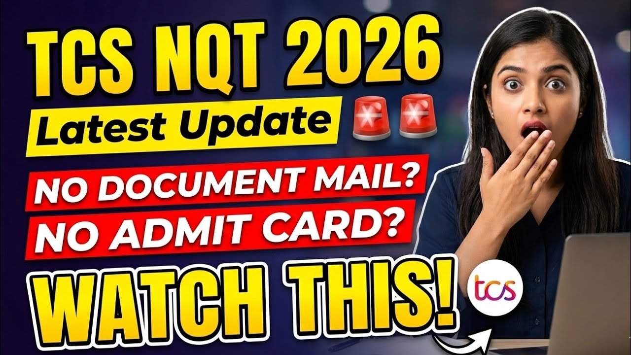 No document mail? No admit card? Watch this! | TCS NQT 2026 TCS NQT 2026 latest update 🚨 #tcs 