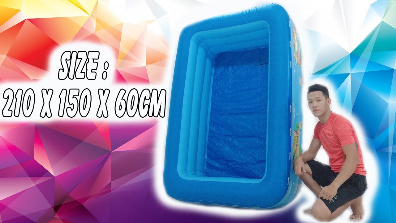 Bể bơi phao ✅ kích thước 210 x 150 x 51cm - Bể bơi bestway