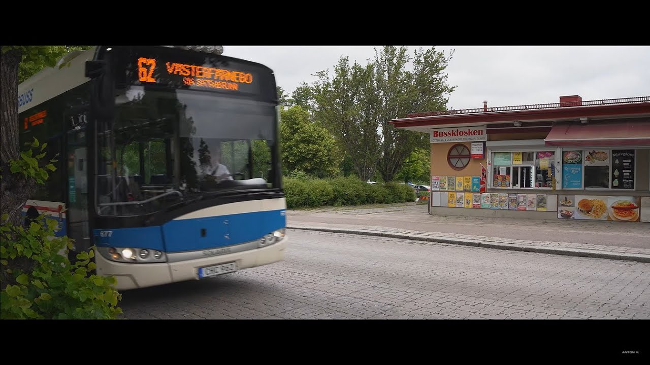 Sweden, Sala, bus 62 ride from Fiskartorget to Ekebygatan + walk