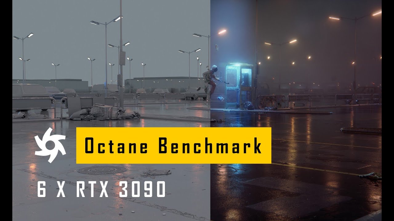 Powerful Octane Render Farm | Octane Benchmark 6 x RTX 3090 | iRender Cloud Rendering
