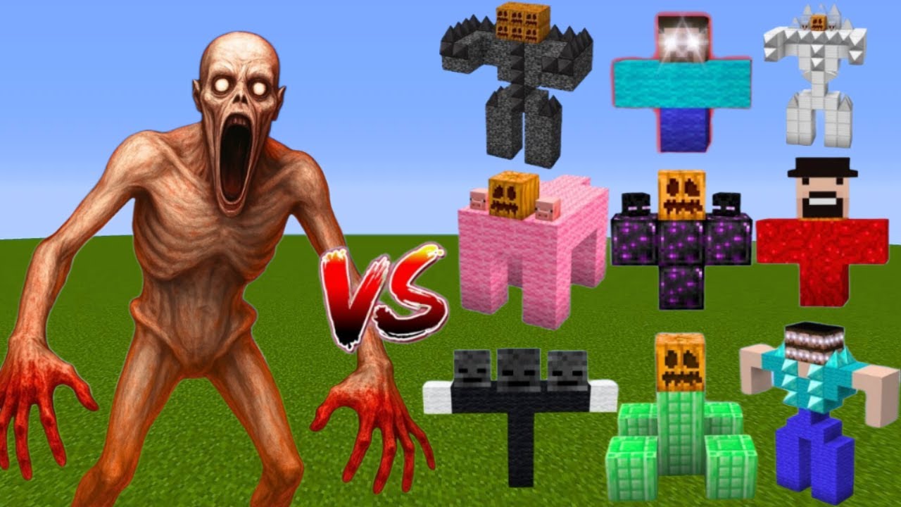 SCP-096 vs All Minecraft Bosses - Minecraft Mob Battle