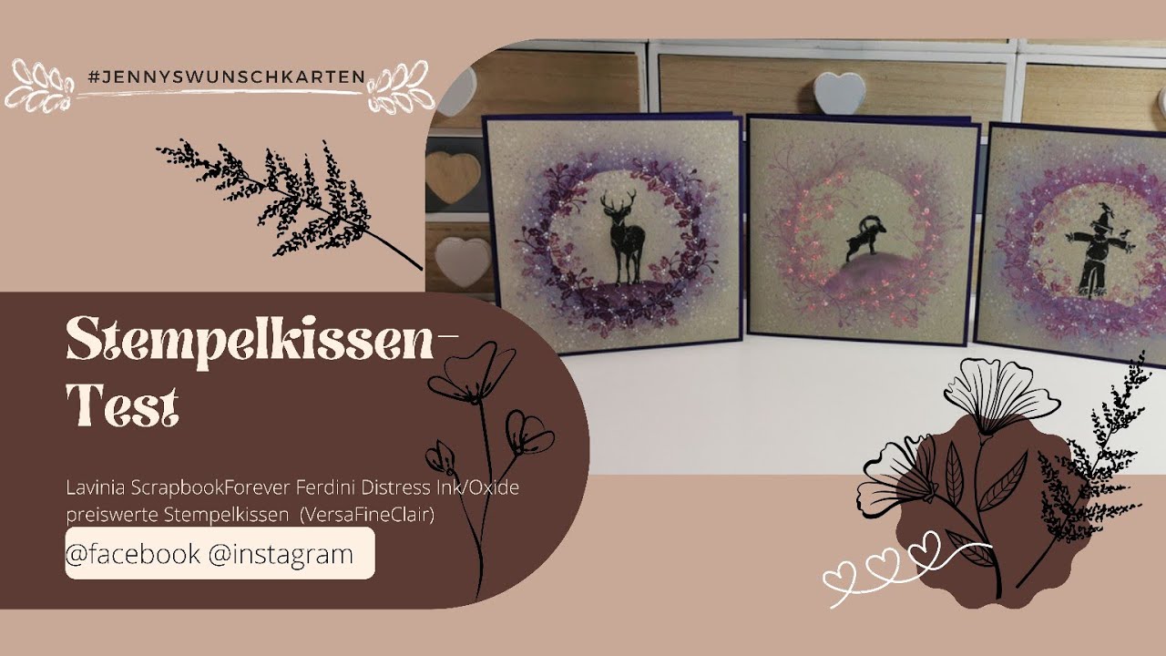 (195) Vergleich farbiger Stempelkissen - Distress Ink - Oxide - Action