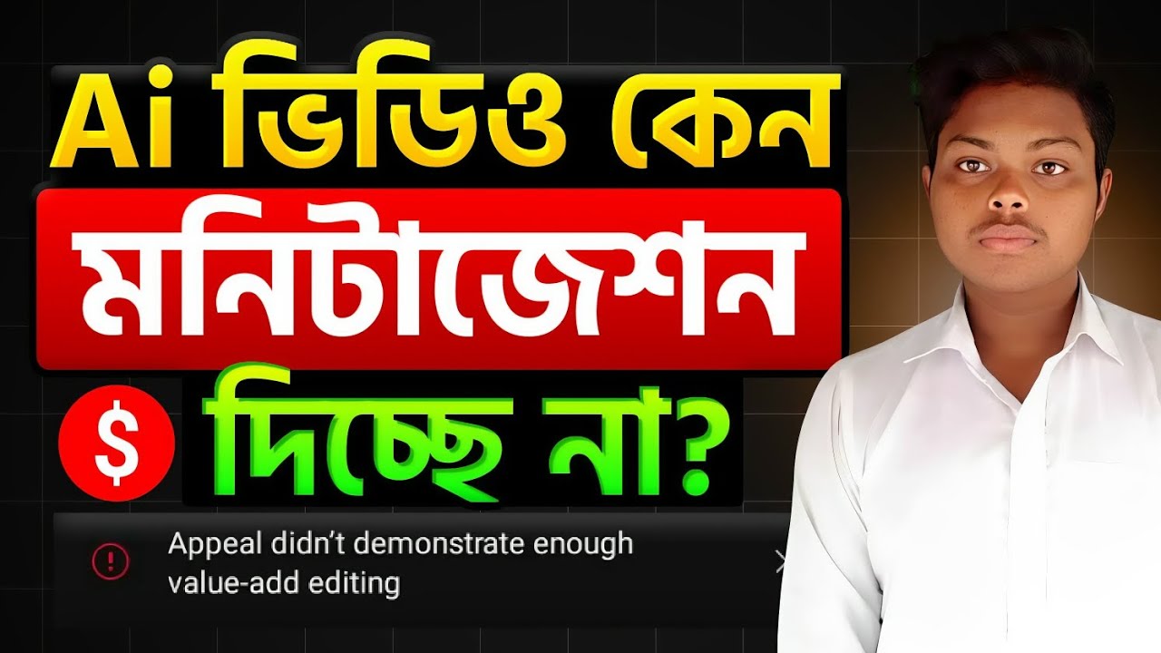 AI Video কেন মনিটাইজেশন দিচ্ছে না❓Ai Video Monetization Problem | How To Monetize Ai YouTube Channel