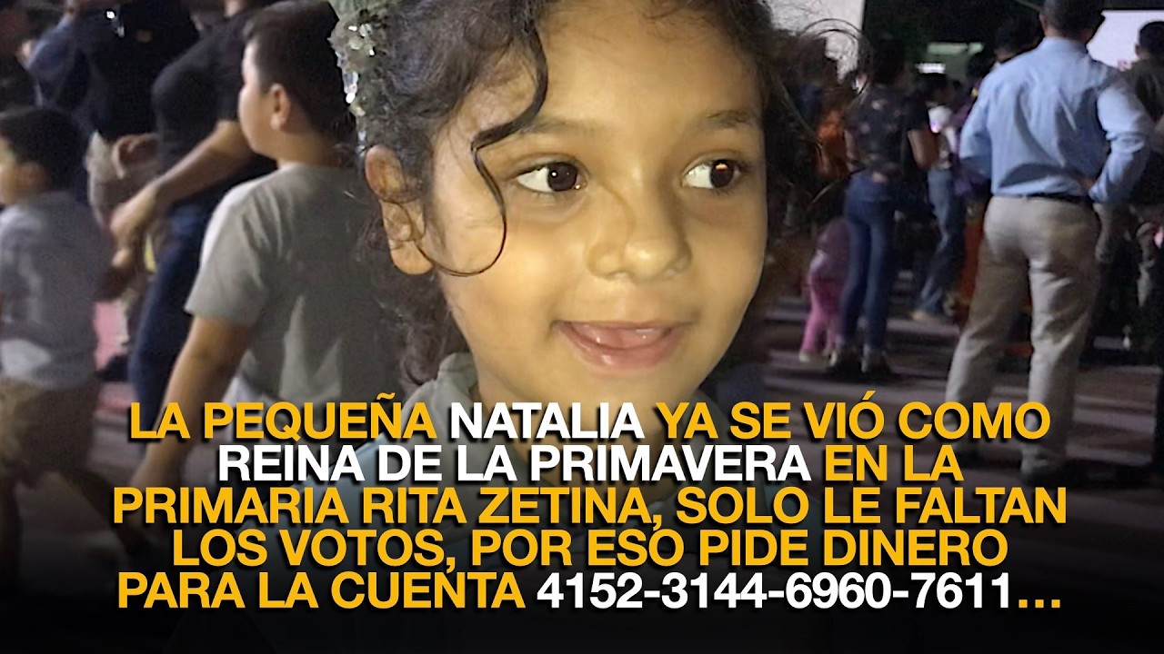 LA PEQUEÑA NATALIA YA SE VIÓ COMO REINA DE LA PRIMAVERA EN LA PRIMARIA, SOLO LE FALTAN LOS VOTOS...