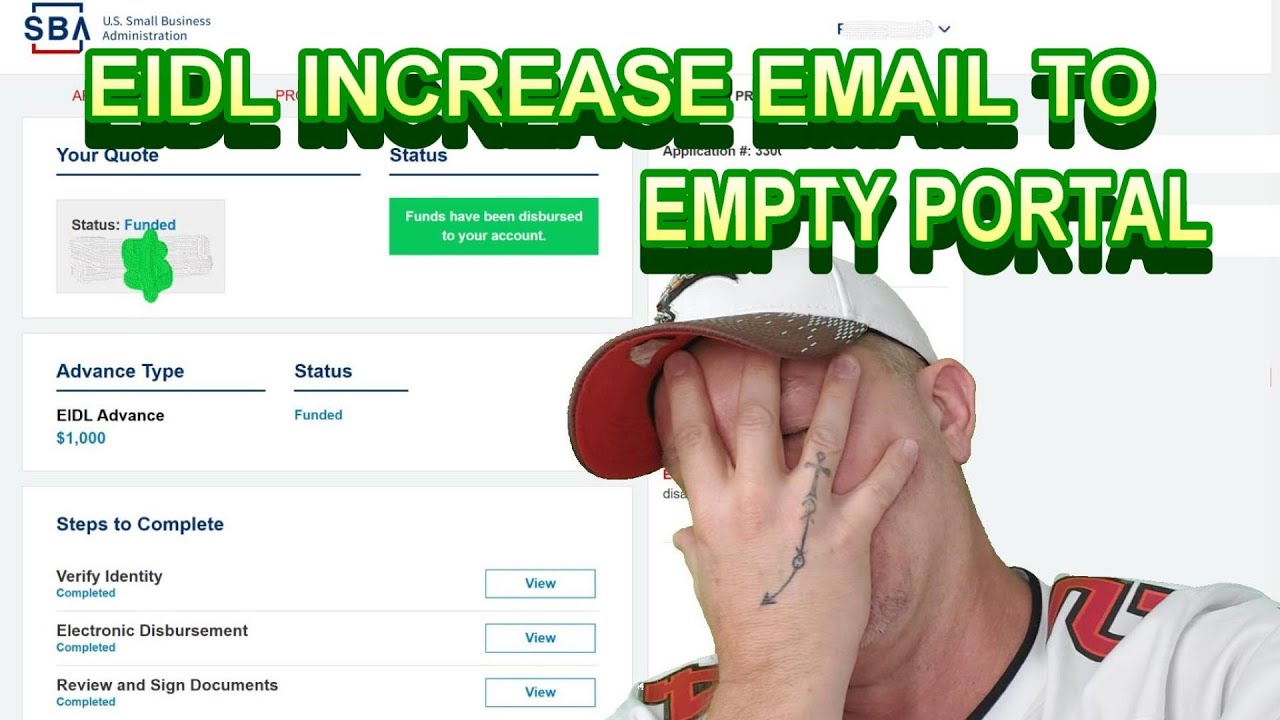 New EIDL LOAN INCREASE Email to REQUEST MORE FUNDS in the Portal