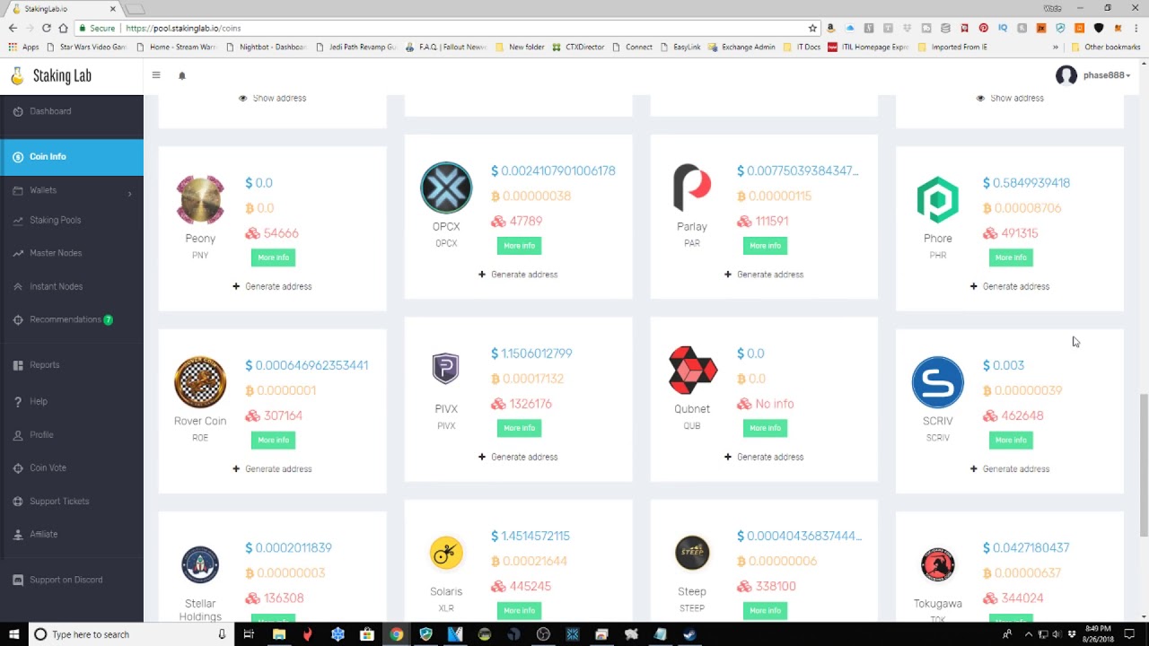 Proof of Stake Crypto Consolidated Update 8-26-2018