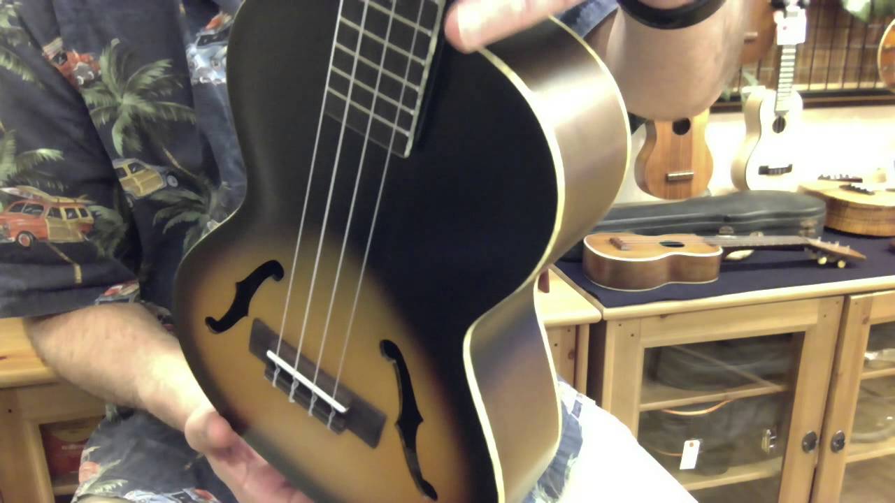 Ukulele Mania Demo;  Kala Arch top Jazz Tenor Ukulele @ Ukulele Mania, Tokyo