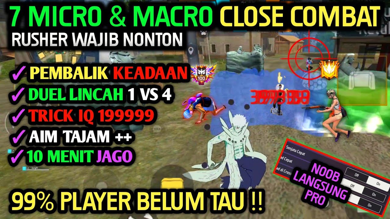 99% Player FF Salah‼️ 7 Mekanik Micro & Macro Rusher FF !! Cara Jago Main FF 2025