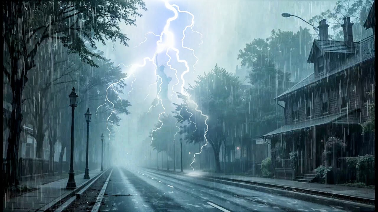 Rain Sounds for Sleeping 🌧 | Realistic Rain and Distant Thunder for Deep Sleep Relaxation 12 Hours
