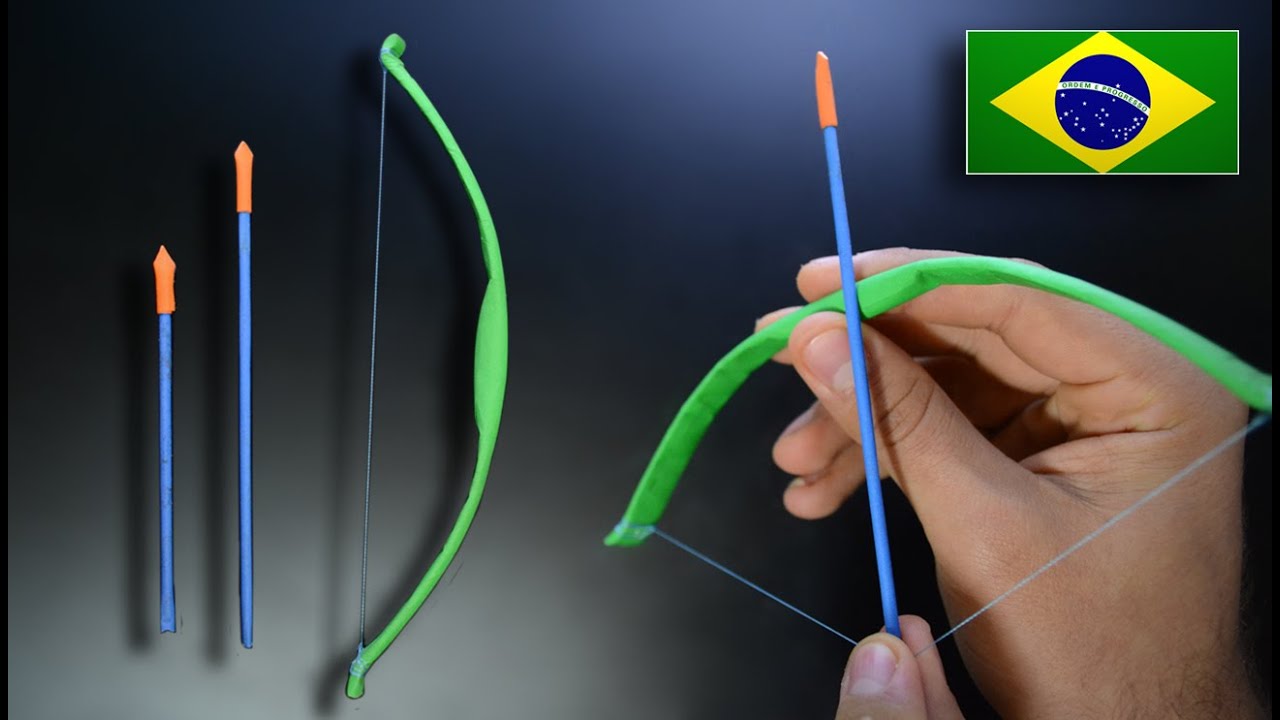 Tutorial: Mini Arco e Flecha de papel - Instru&ccedil;&otilde;es em Portugu&ecirc;s PT-BR