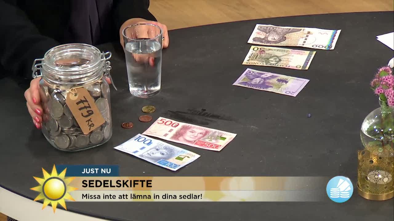 Glöm inte! Dina sedlar blir snart till fjärrvärme - Nyhetsmorgon (TV4)