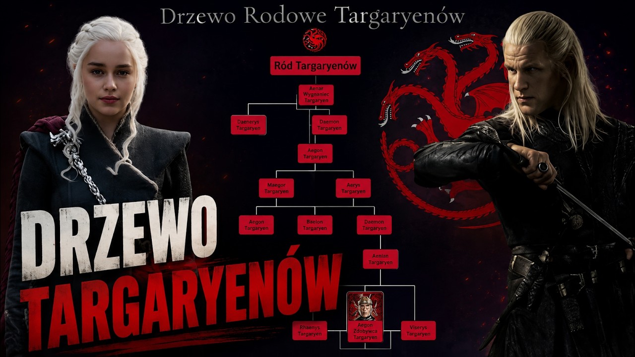 Drzewo Rodowe Targaryen&oacute;w | Od Valyrii do Jona Snowa