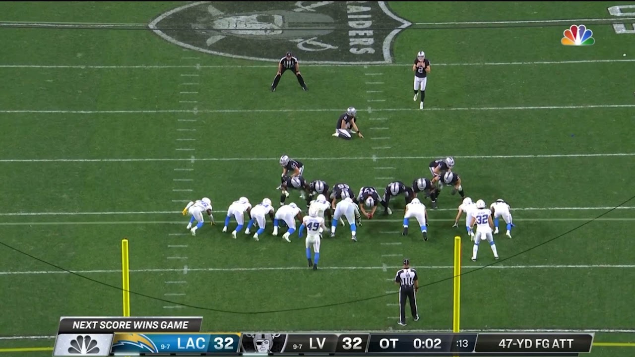 Daniel Carlson GAME WINNING FG Sends Raiders To The Playoffs Over Chargers