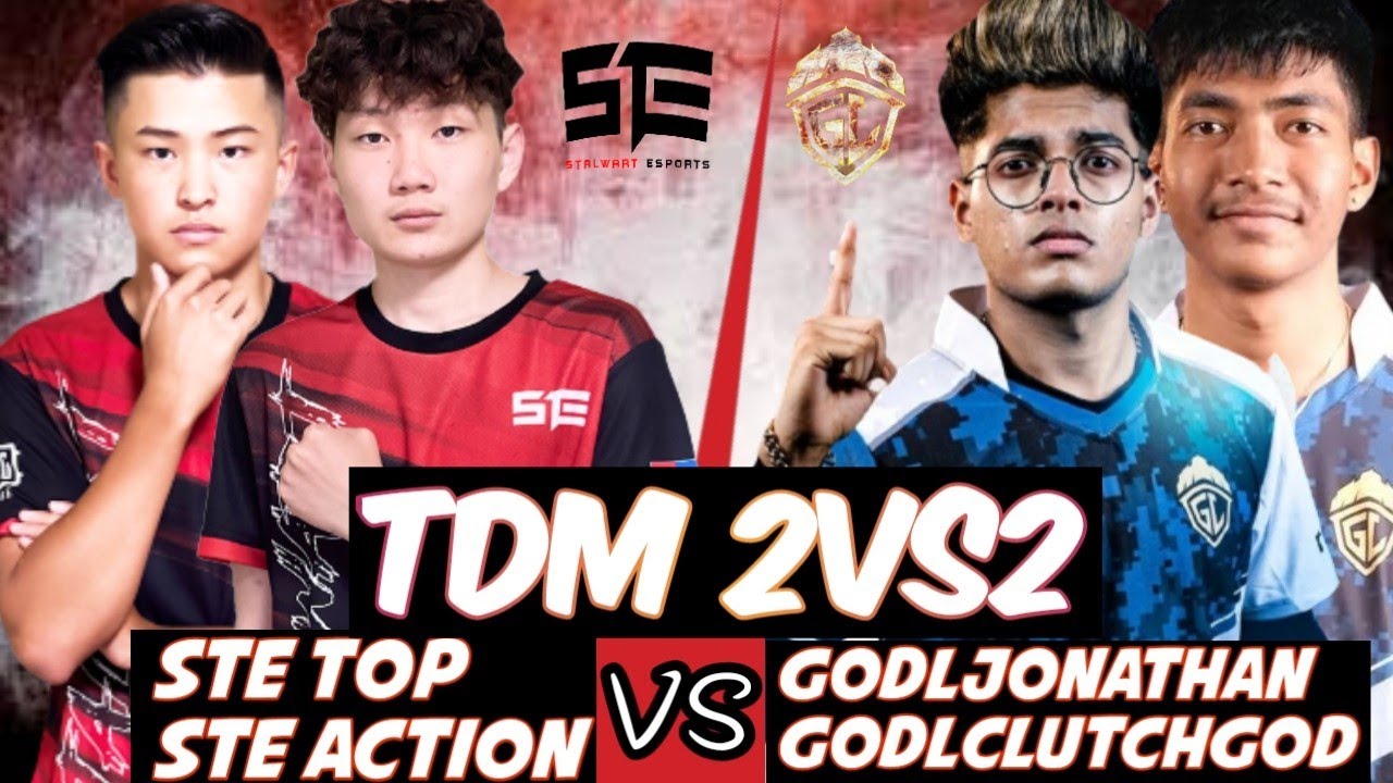 jonathan gaming & clutchGod VS ste top & ste action 2v2 TDM fight | best tdm fight ever 😱😱😱#jonathan