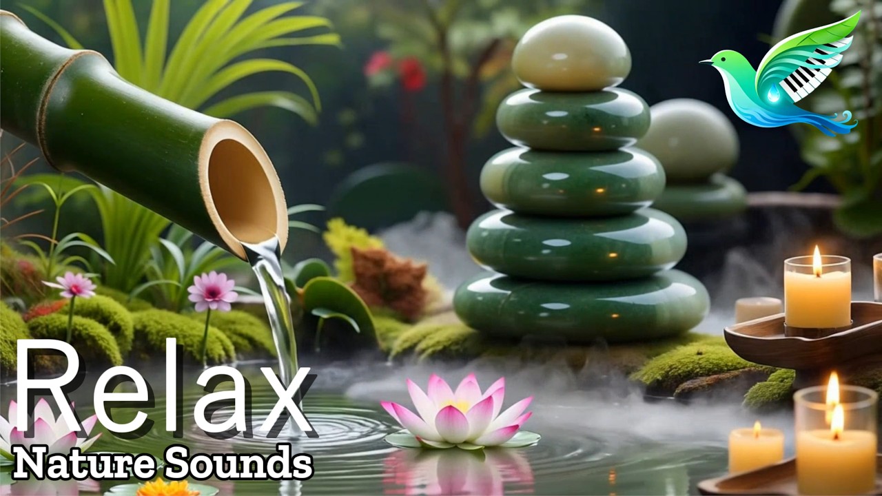 Relaxing Piano with Forest Birds and Nature Stream for Quiet Meditation