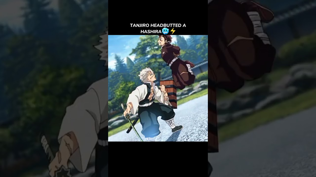 When tanjiro headbutted a hashira(sanemi)💀⚡|Demon slayer #demonslayer #tanjiro #anime #edit