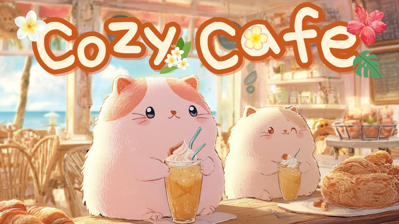 🐱 Cozy Cat Cafe Lofi ☕🌿  Cute Chillhop Beats for Relax & Focus 1 Hour