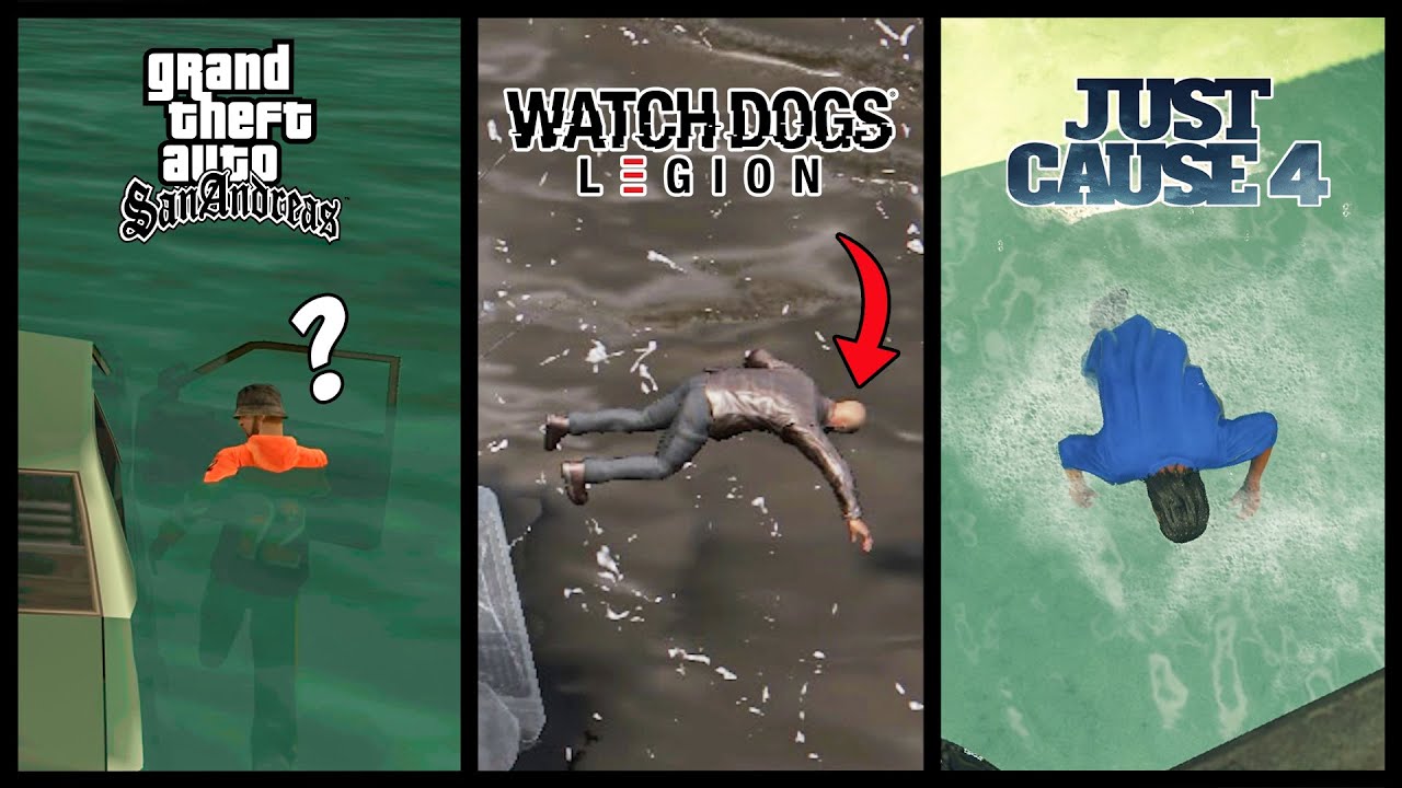 Can NPCs Swim in 20 OPEN-WORLD Games? (2001-2021)