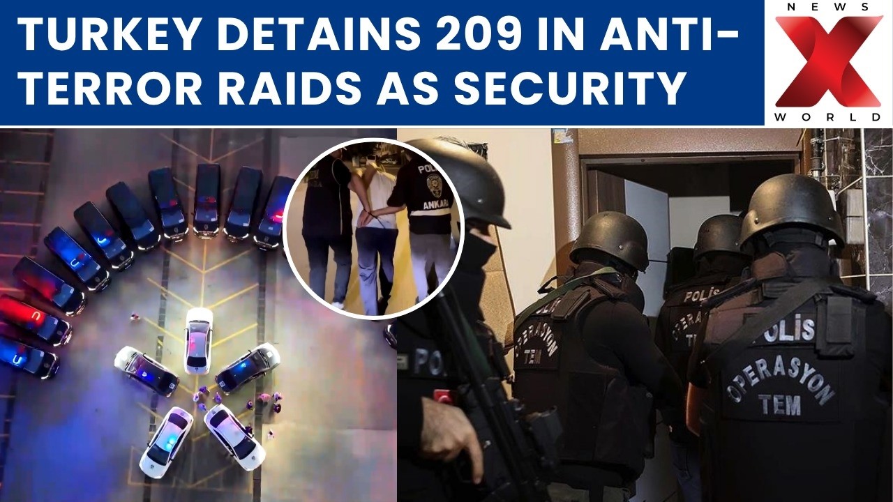 Turkey detains 209 in anti-terror raids as security tightened ahead of NATO summit | NewsX World