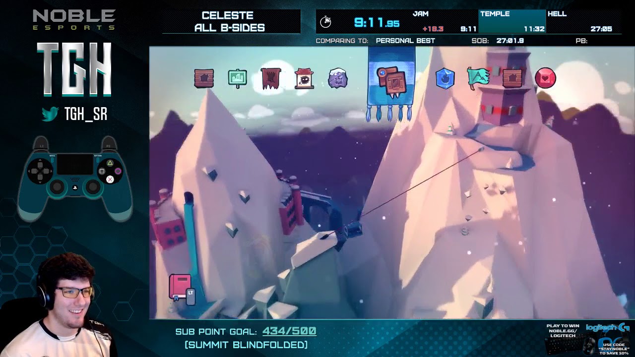 Celeste All B-Sides Speedrun in 