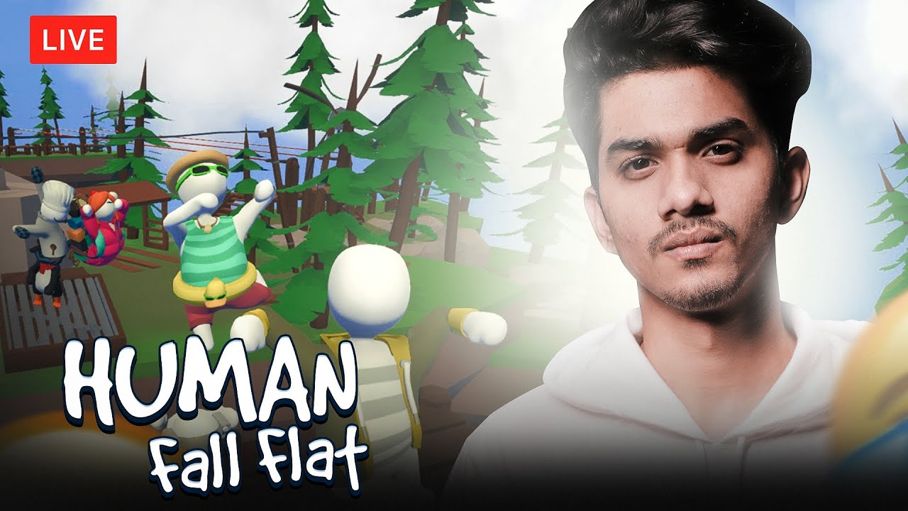 Live : Human Fall Flat Now And Valorant 5 vs 5