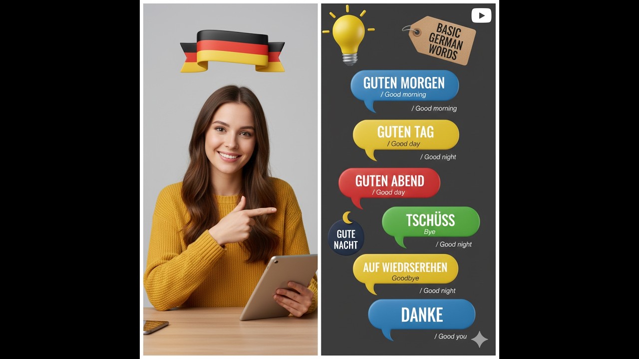 German word basic words for beginners  **MUST KNOWN EVERYONE**