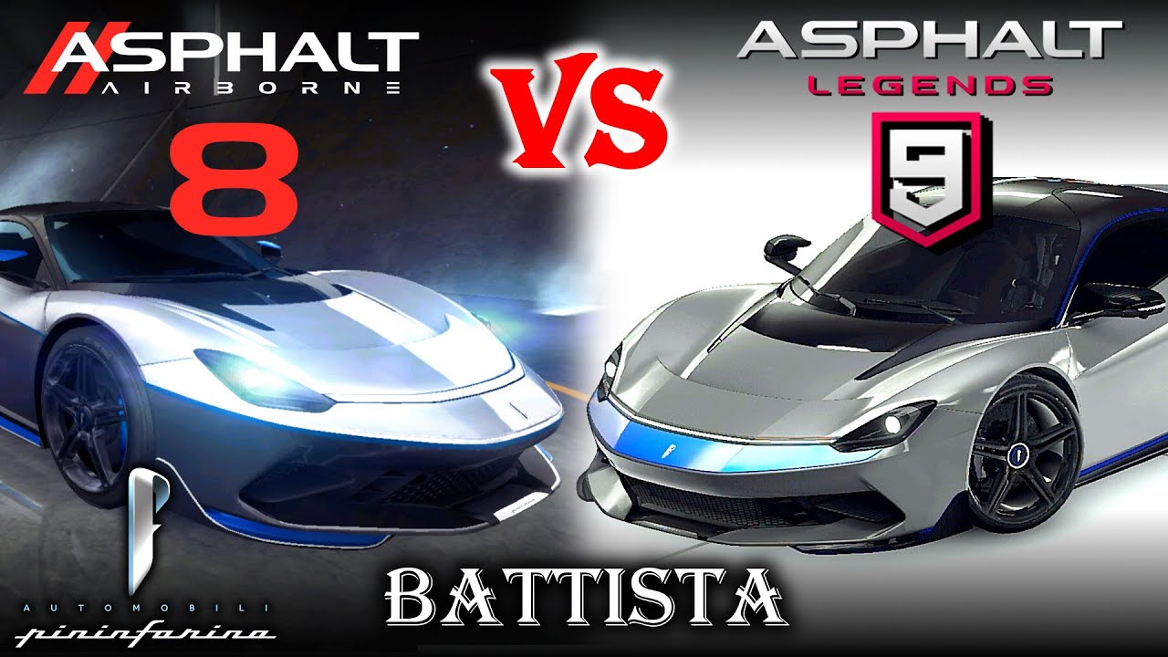 Automobili Pininfarina Battista: Asphalt 8 vs Asphalt 9