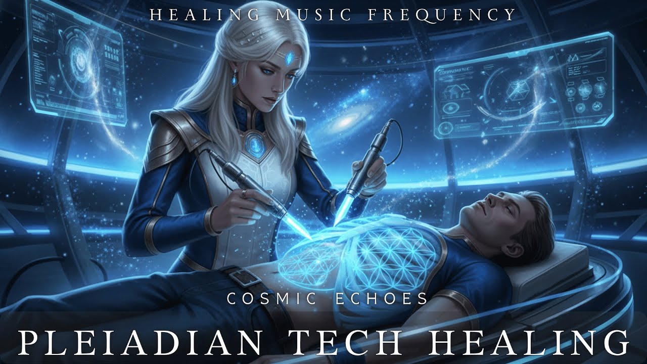 Cosmic Echoes ✨ Pleiadian Tech Healing | Powerful Solfeggio Frequencies for Spiritual Awakening 🌟