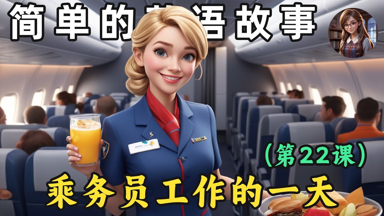 提升英文听说能力 🎧简单英语故事《乘务员的一天》第22课