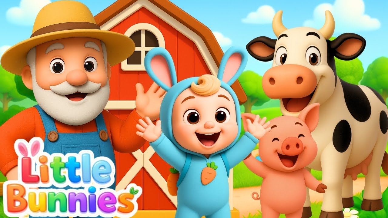 Old MacDonald Had a Farm | Animal Sounds Song for Kids | Little bunnies | kids rhymes and song