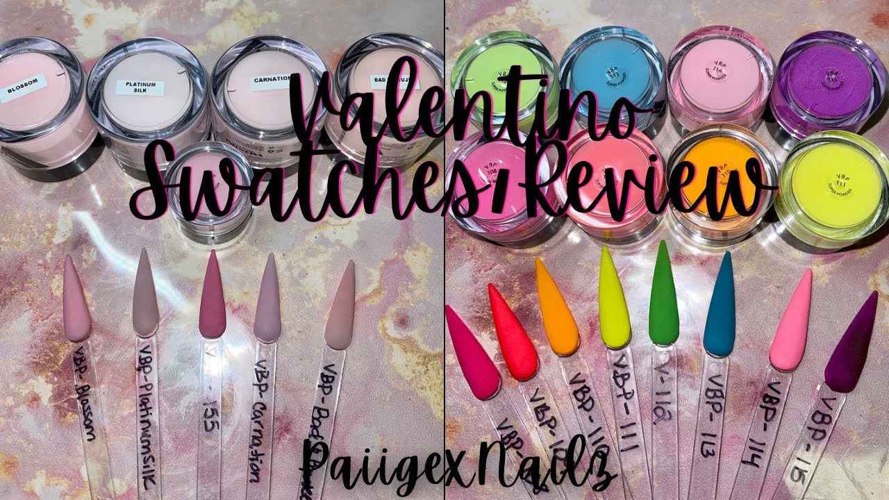 VALENTINO REVIEW/SWATCHES| ARE THE COLORED ACRYLICS REALLY TRASH?