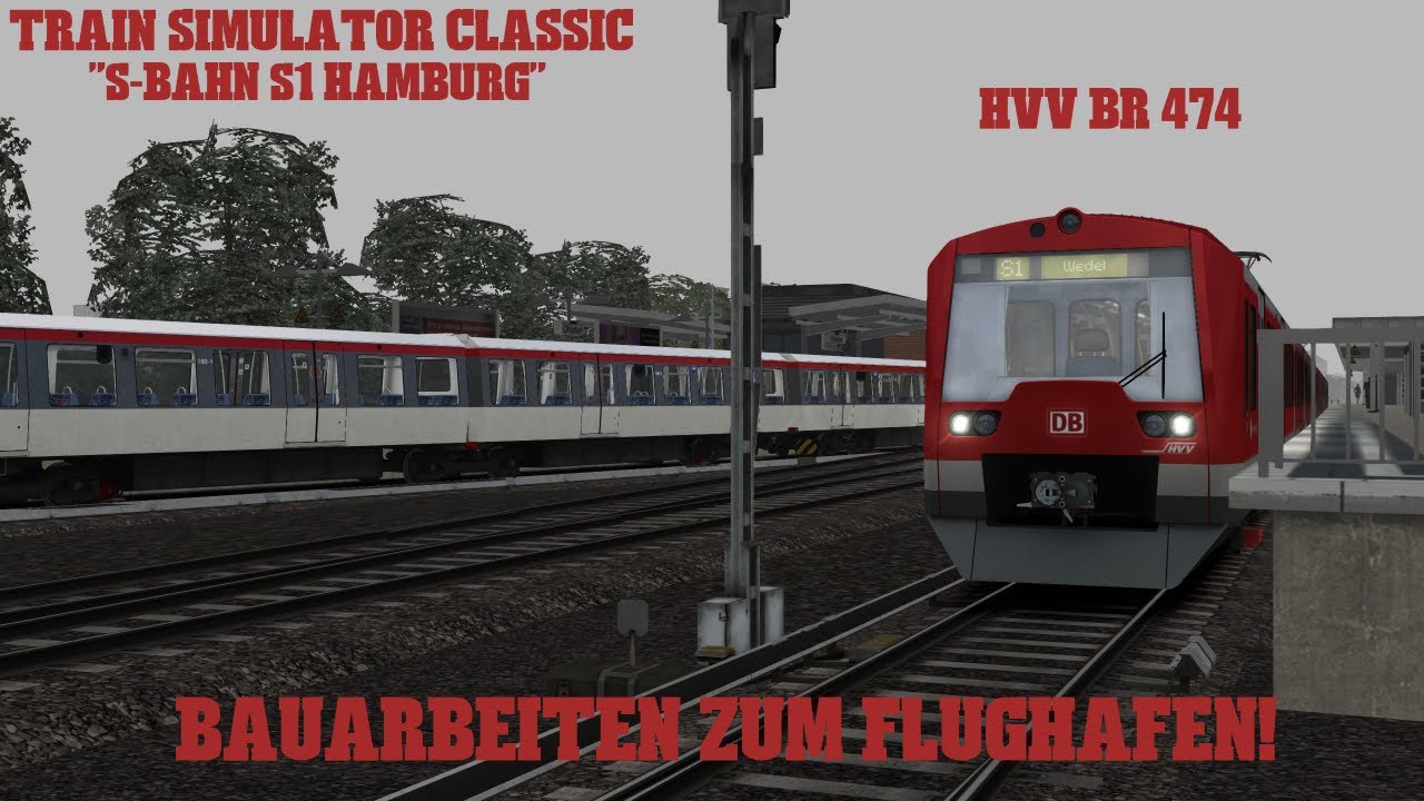 TSC /S-Bahn S1 Hamburg/ Bauarbeiten zum Flughafen! (DB BR 474) Jenco/ PC/ DE
