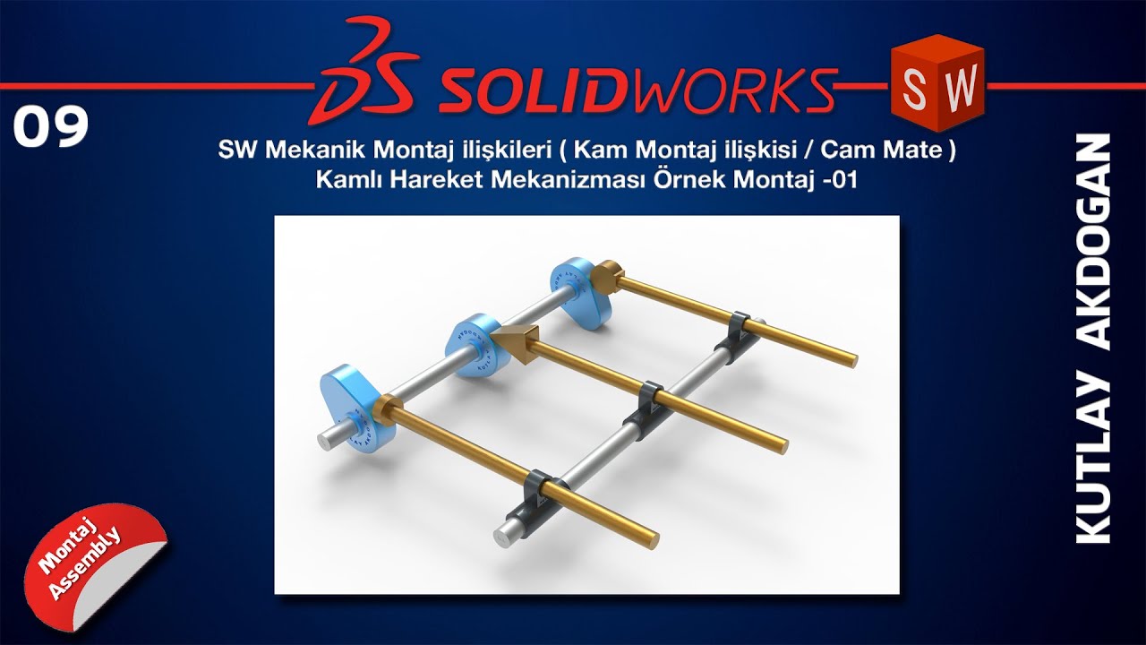 Solidworks Gelişmiş Montaj - Kamlı Hareket Mekanizması -Örnek Montaj-01