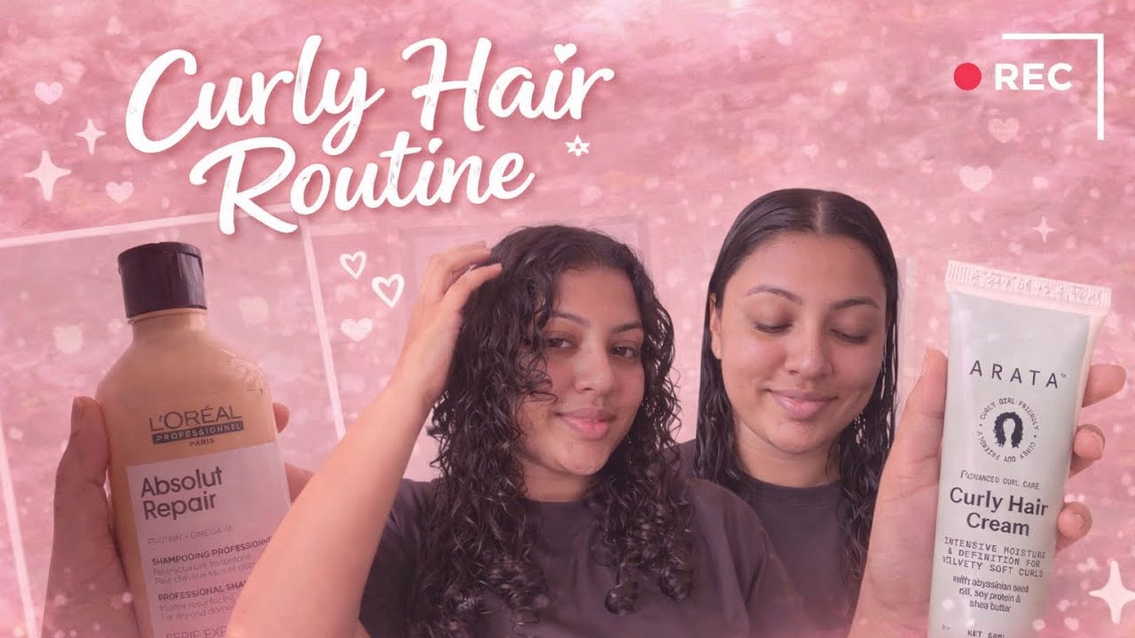 My curly hair routine🛁🚿🧺🎀