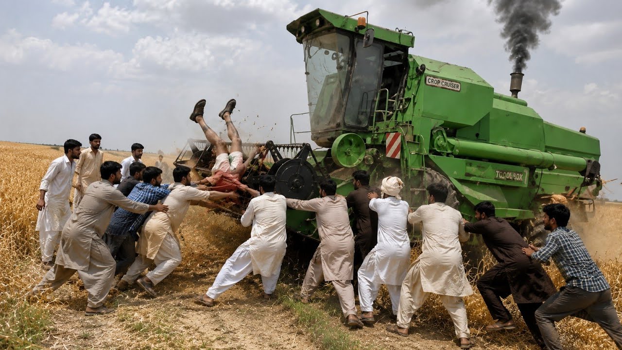 Combine Wheat Harvester Machine Beast Mode 2026/2027 Combine Accident | Full Working Process!!