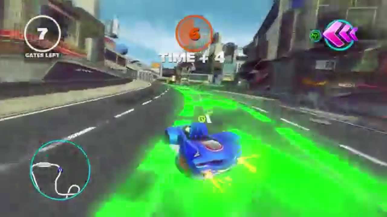 Sonic All Stars Racing Transformed - Downtown Drift Challenge Expert done twice