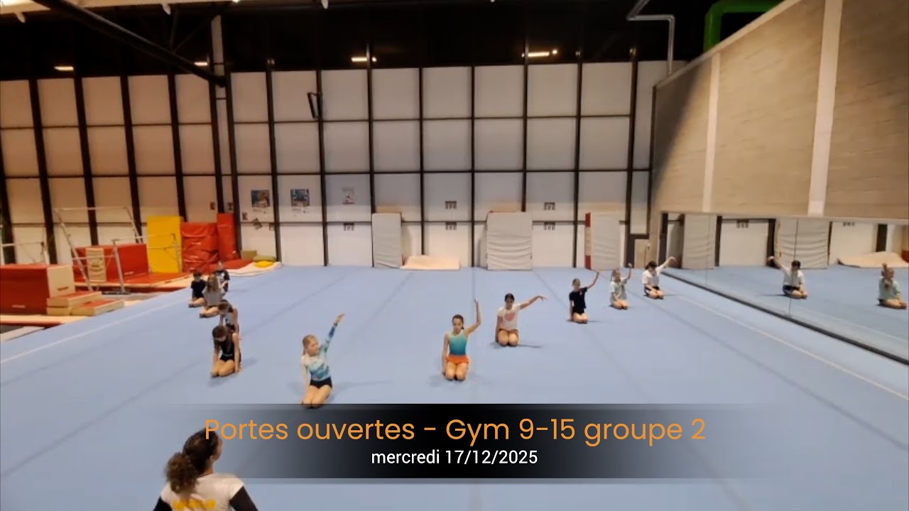 Portes ouvertes - Cours de sport gym - 9-15 ans - groupe 2 - Mercredi 17/12/2025