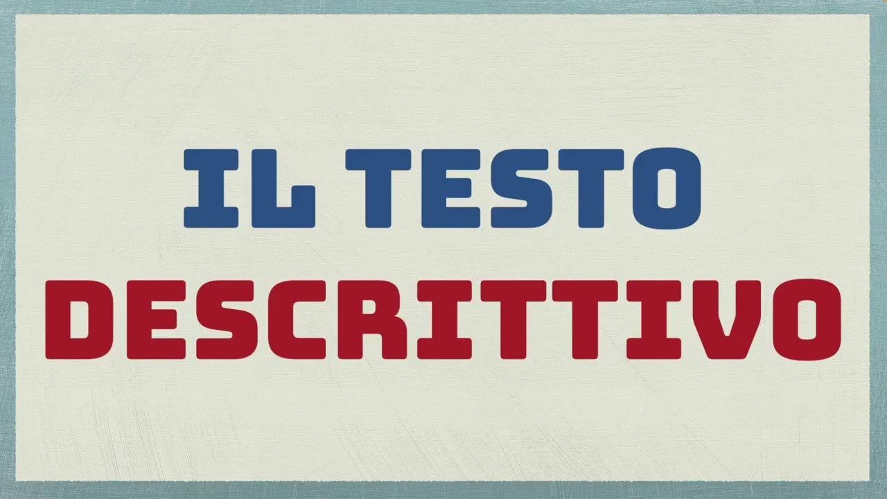 TESTO DESCRITTIVO