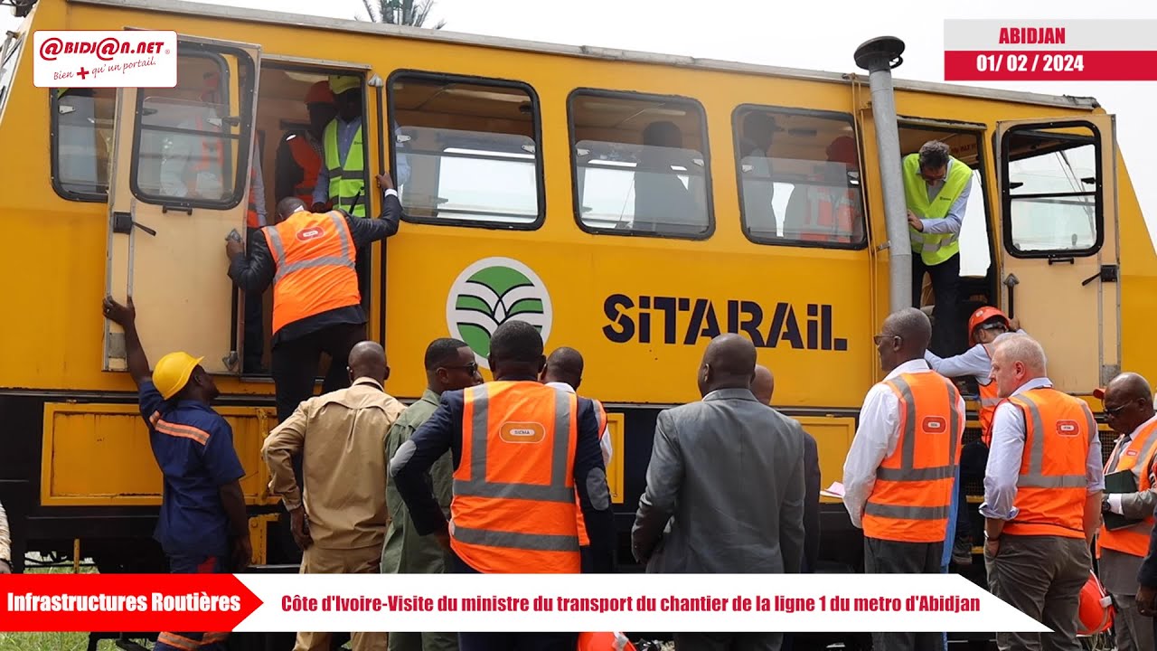 Côte d'Ivoire: le Ministre des Transports visite le chantier de la ligne 1 du métro d'Abidjan