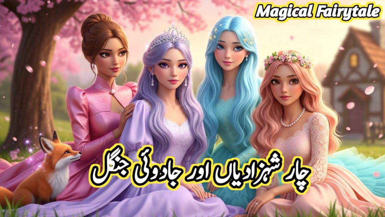 CHAR Shehzadiyan aur Chhupa Hua Jungle | The Four Princesses 👸#URDUHINDIFAIRYTALES #koreanFairytales